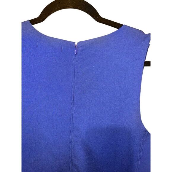 Madewell Sleeveless Silouette Ponte Scuba Telegraph Royal Cobalt Blue Dress sz S - Picture 9 of 10